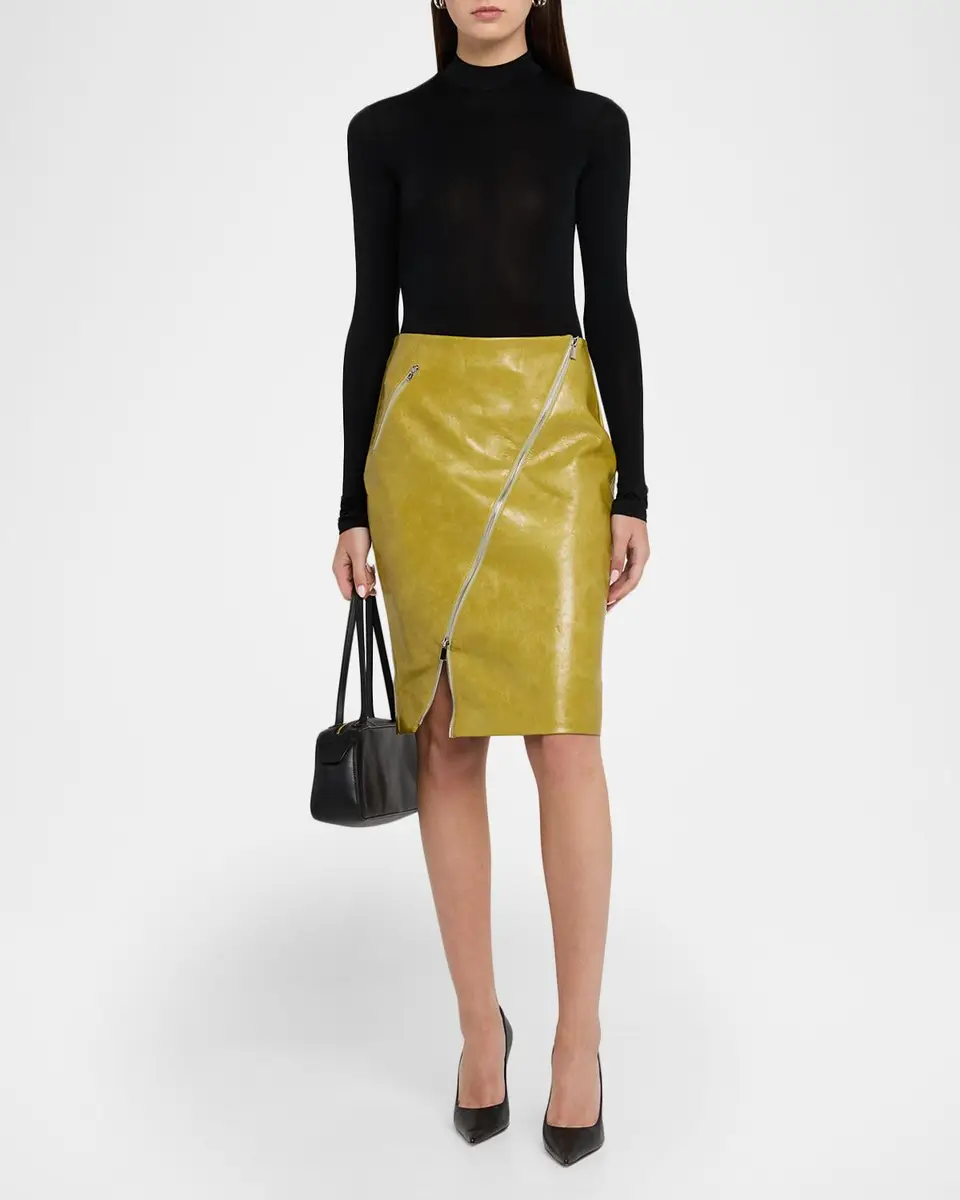 Toccin Verena Asymmetric Faux Leather Pencil Skirt | Thumbnail 2 Toccin Verena Asymmetric Faux Leather Pencil Skirt | Thumbnail 2