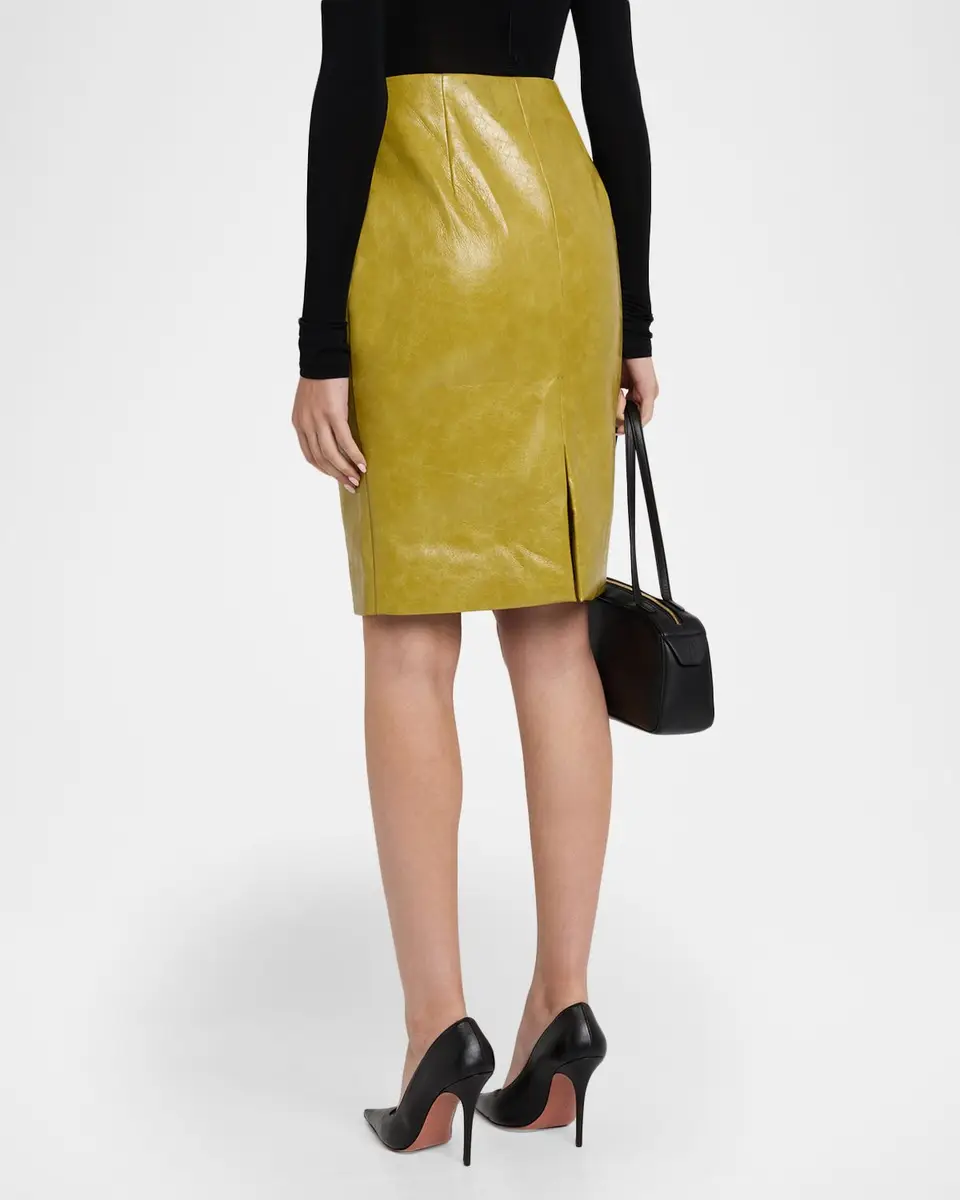 Toccin Verena Asymmetric Faux Leather Pencil Skirt | Thumbnail 3 Toccin Verena Asymmetric Faux Leather Pencil Skirt | Thumbnail 3