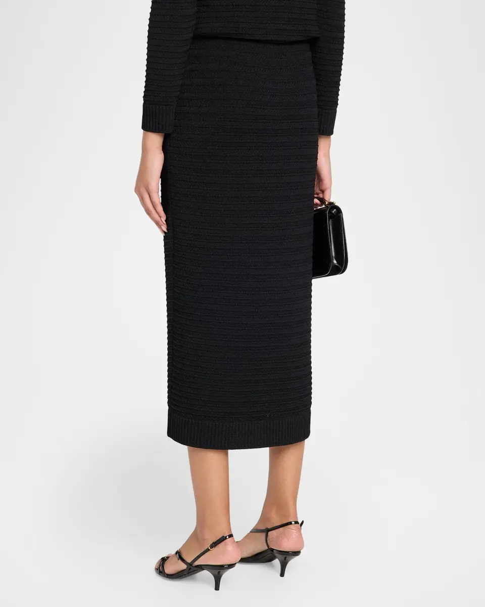 Misook Monochromatic Ottoman Knit Maxi Skirt | Thumbnail 3