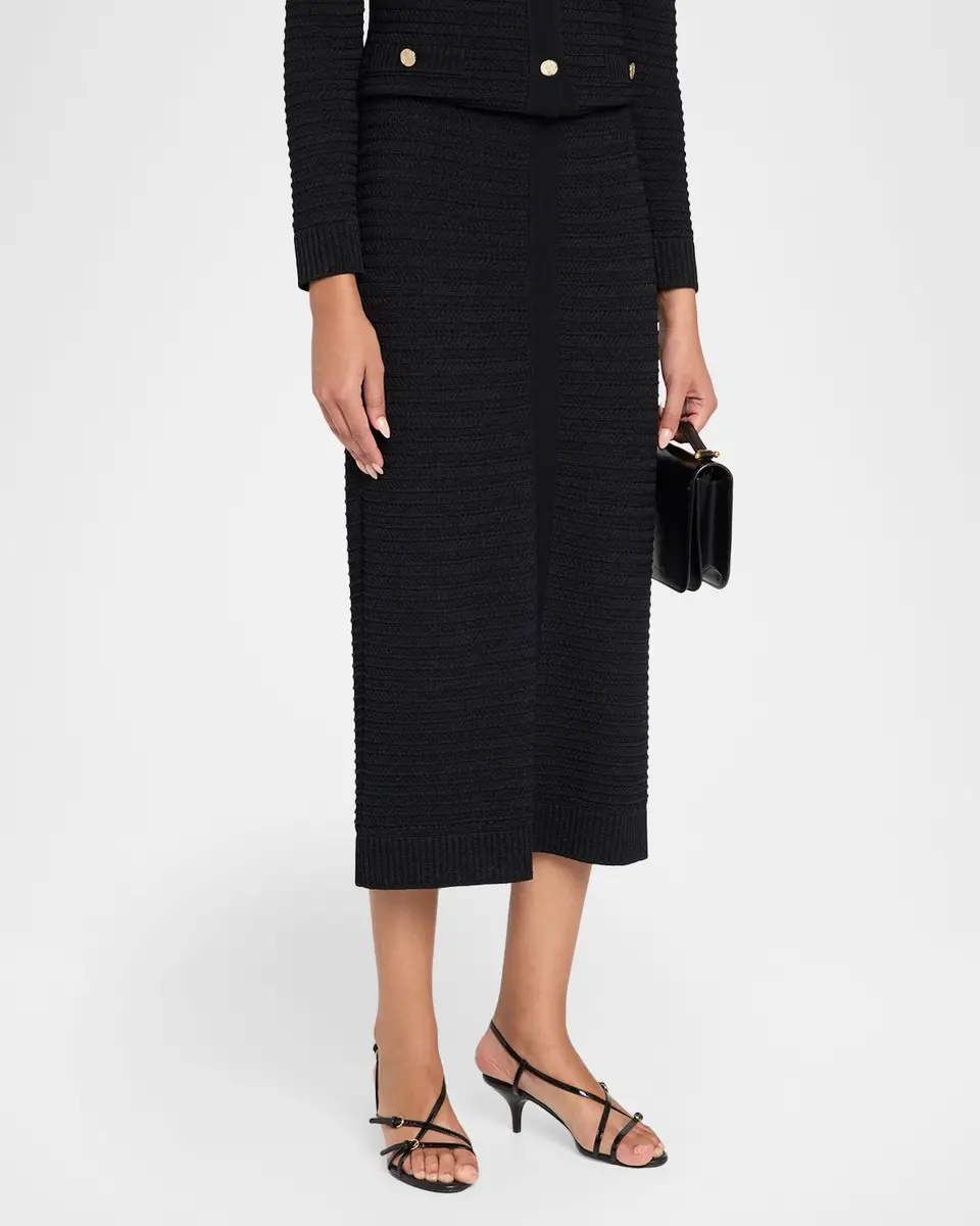 Misook Monochromatic Ottoman Knit Maxi Skirt | Thumbnail 4
