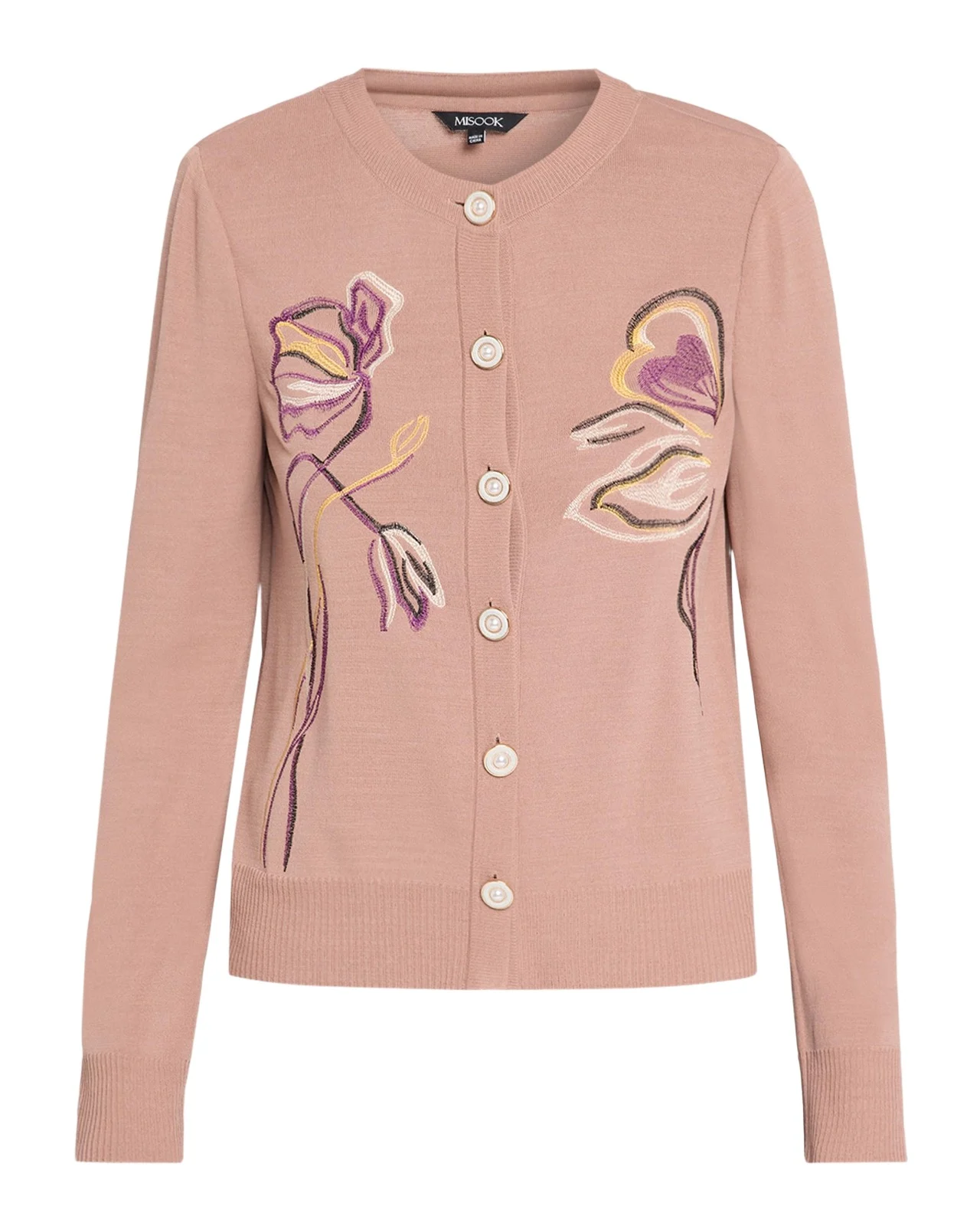 Floral Embroidered Knit Cardigan Floral Embroidered Knit Cardigan