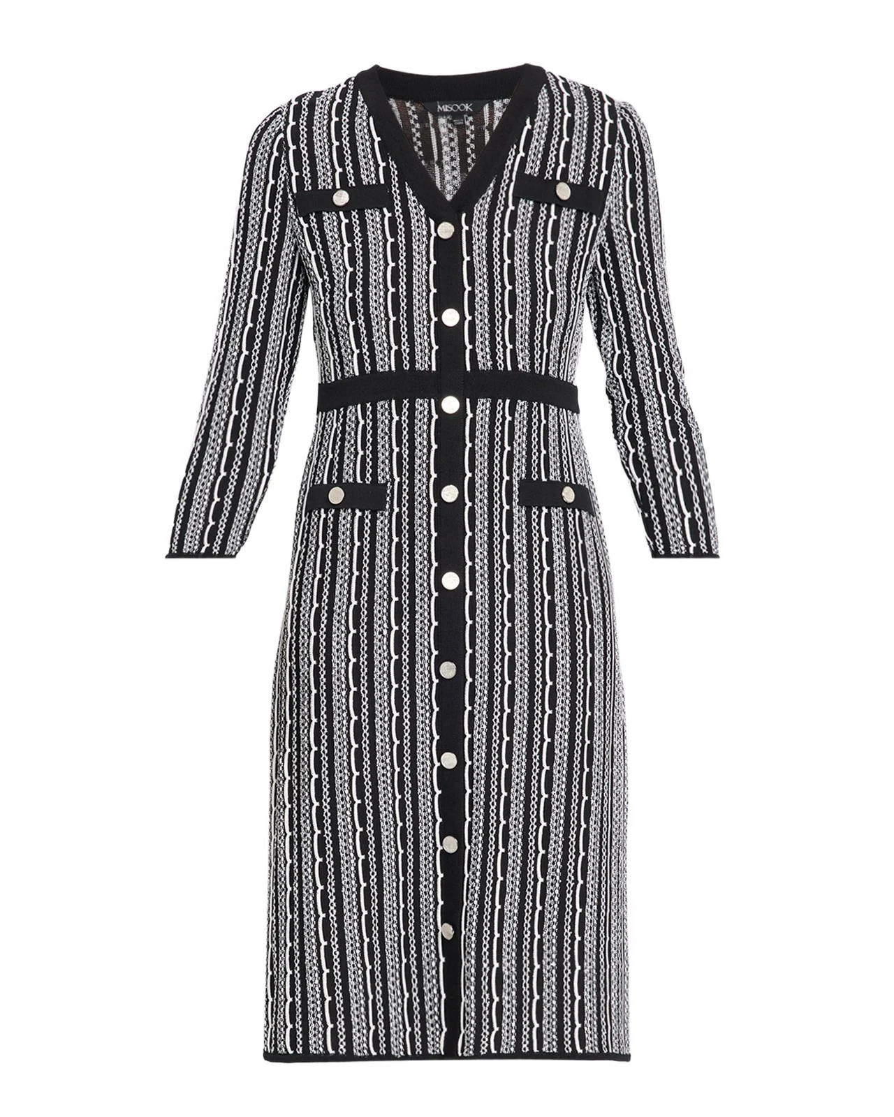 Vertical Stitch Knit Sheath Dress Vertical Stitch Knit Sheath Dress