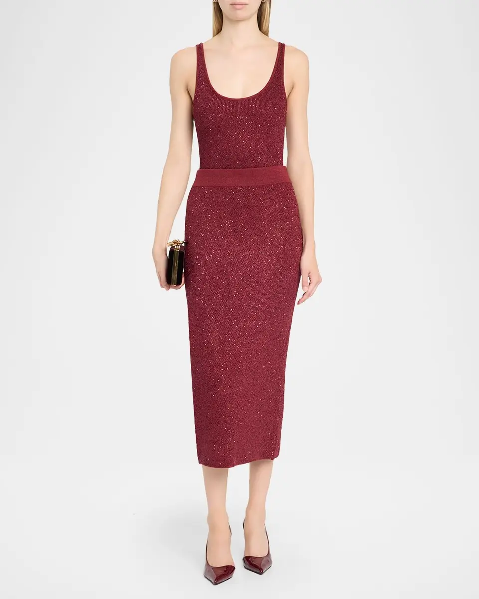 Toccin Alisha Sequined Knit Midi Skirt | Thumbnail 2 Toccin Alisha Sequined Knit Midi Skirt | Thumbnail 2