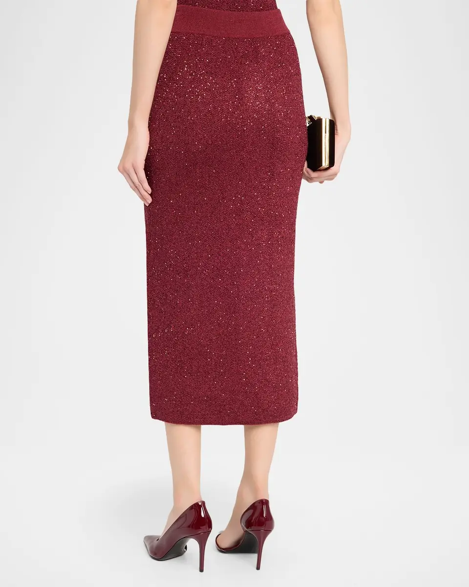 Toccin Alisha Sequined Knit Midi Skirt | Thumbnail 3 Toccin Alisha Sequined Knit Midi Skirt | Thumbnail 3