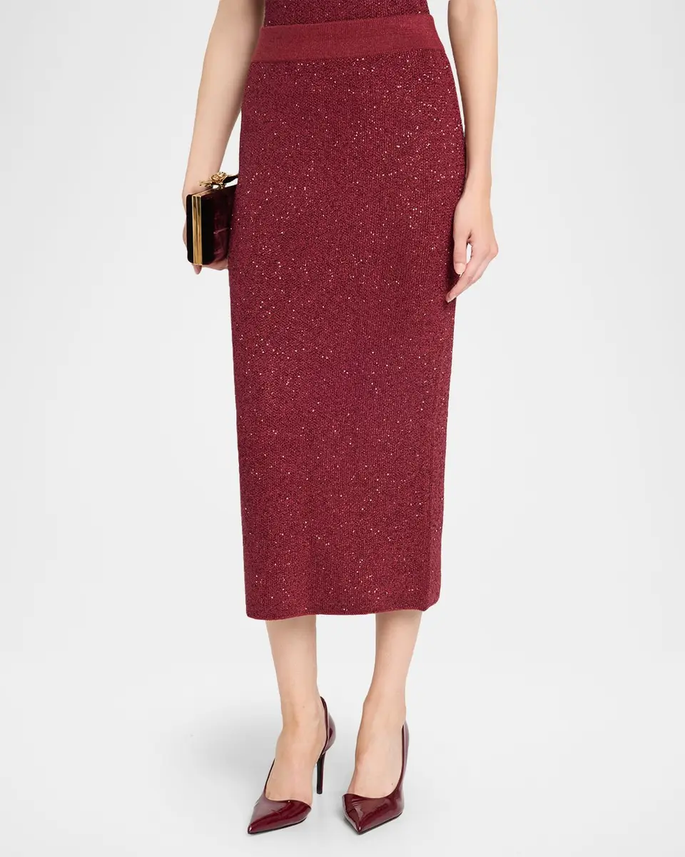 Toccin Alisha Sequined Knit Midi Skirt | Thumbnail 4 Toccin Alisha Sequined Knit Midi Skirt | Thumbnail 4