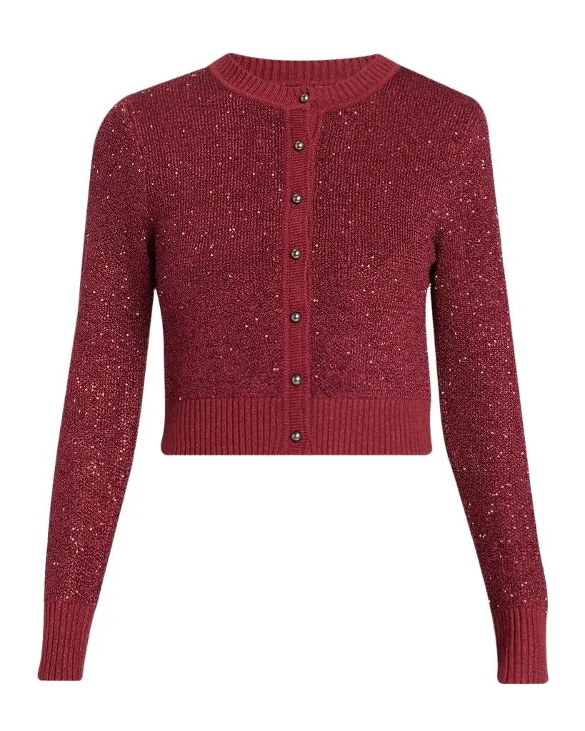 Toccin Mollie Sequined Cropped Cardigan | Image 1 Toccin Mollie Sequined Cropped Cardigan | Image 1