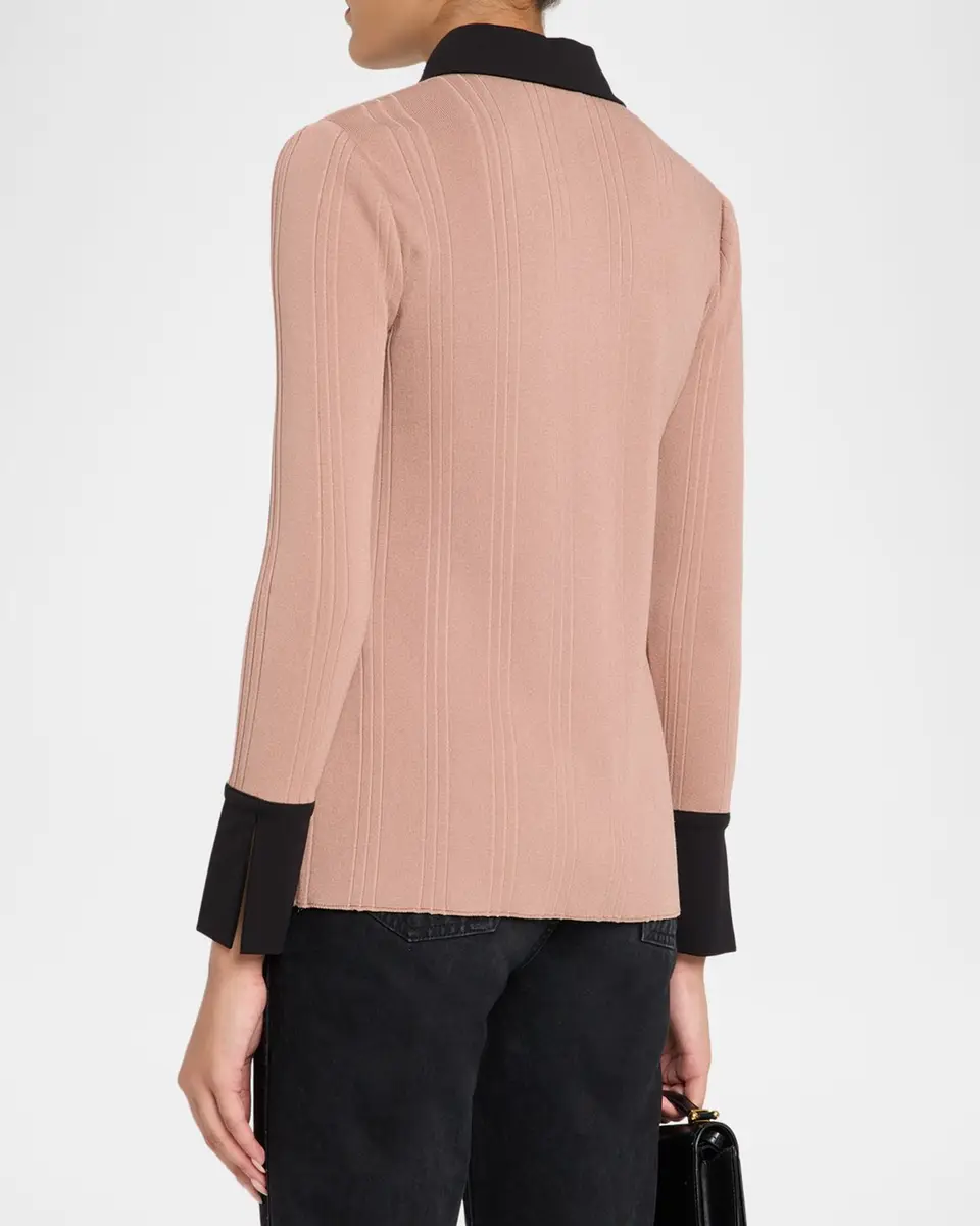 Misook Mixed Media Knit Shirt | Thumbnail 3 Misook Mixed Media Knit Shirt | Thumbnail 3