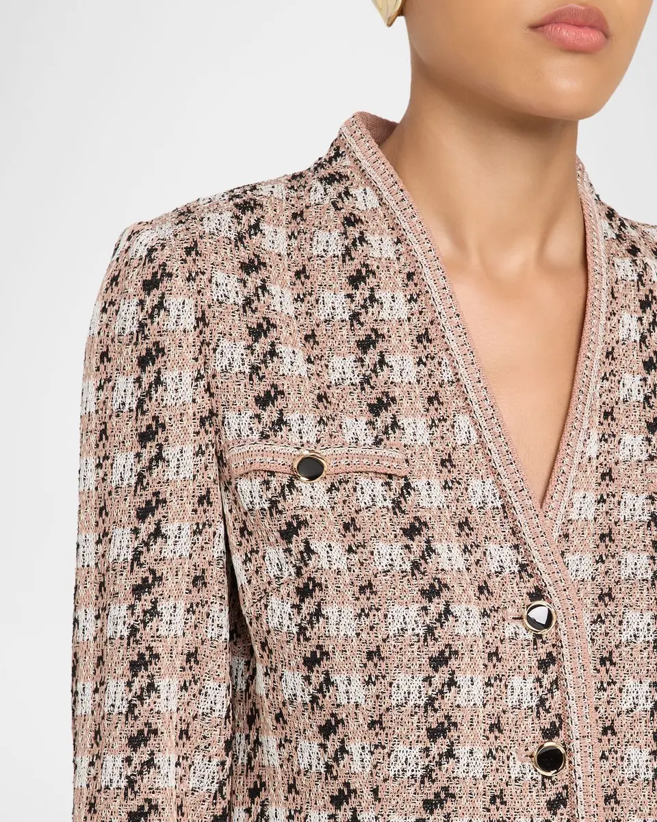 Misook Tailored Houndstooth Tweed Knit Jacket | Thumbnail 5 Misook Tailored Houndstooth Tweed Knit Jacket | Thumbnail 5
