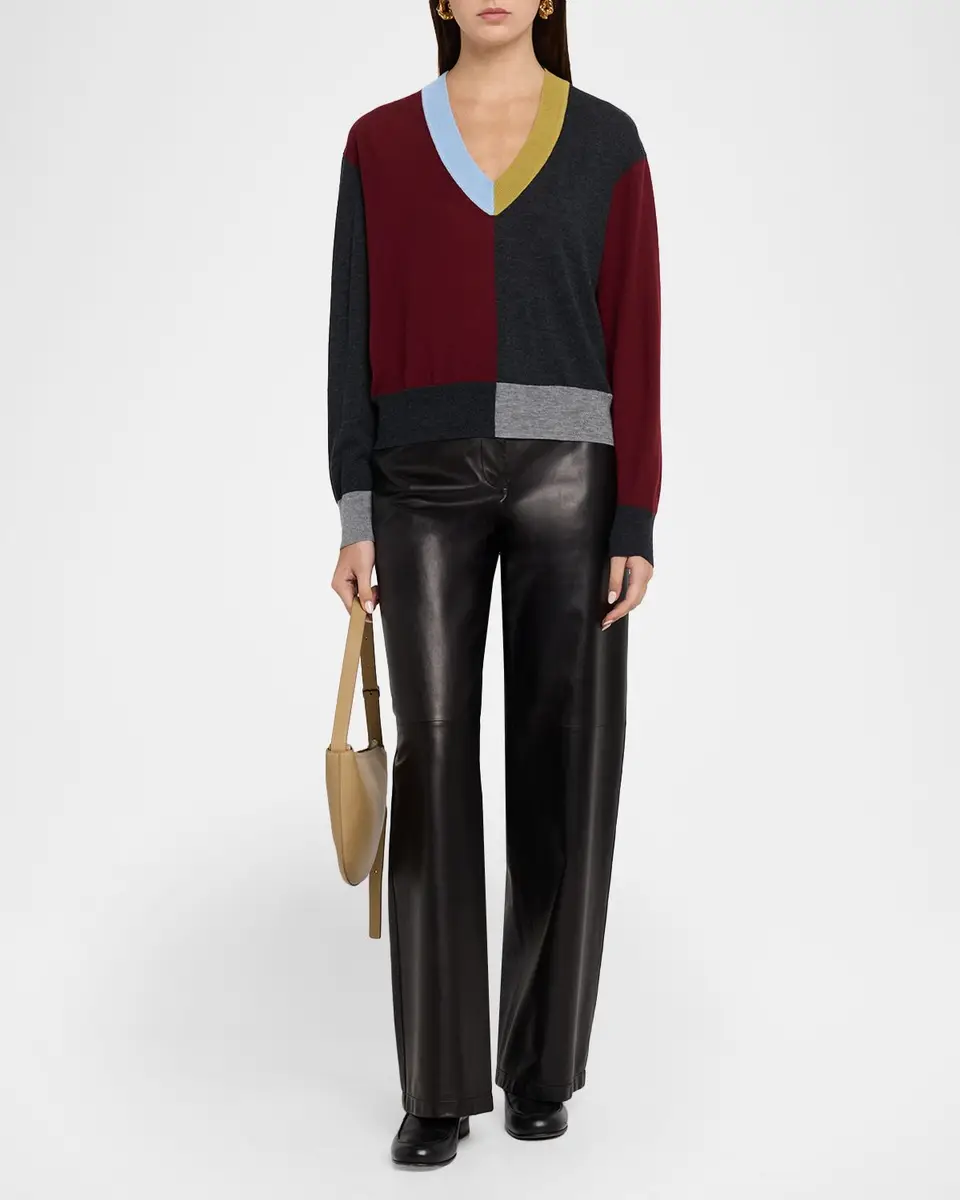 Toccin Sia Colorblock V-Neck Sweater | Thumbnail 2 Toccin Sia Colorblock V-Neck Sweater | Thumbnail 2