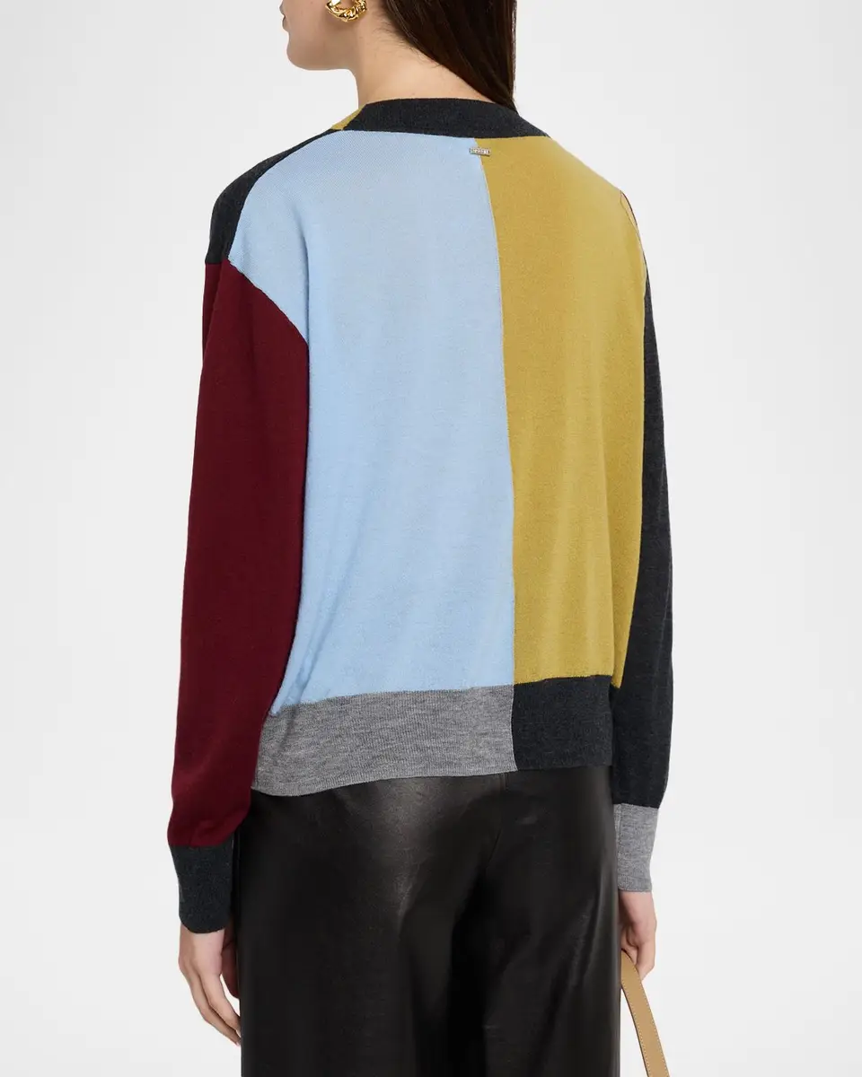 Toccin Sia Colorblock V-Neck Sweater | Thumbnail 3 Toccin Sia Colorblock V-Neck Sweater | Thumbnail 3