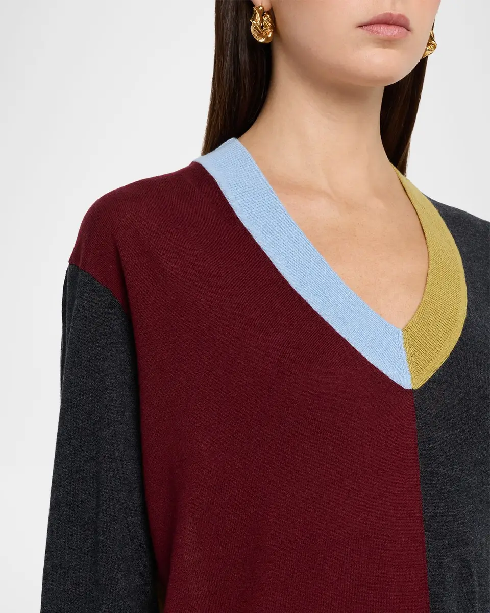 Toccin Sia Colorblock V-Neck Sweater | Thumbnail 5 Toccin Sia Colorblock V-Neck Sweater | Thumbnail 5