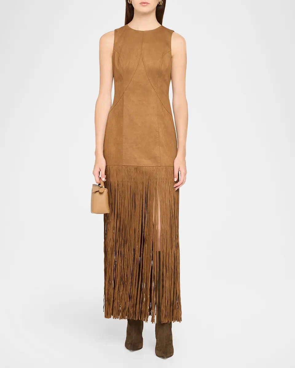 Toccin Esther Seamed Fringe-Trim Dress | Thumbnail 2 Toccin Esther Seamed Fringe-Trim Dress | Thumbnail 2