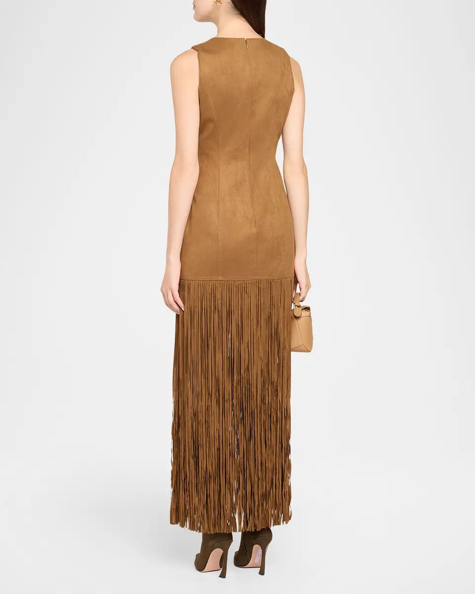 Toccin Esther Seamed Fringe-Trim Dress | Thumbnail 3 Toccin Esther Seamed Fringe-Trim Dress | Thumbnail 3