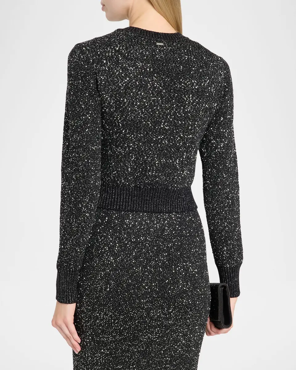 Toccin Mollie Sequined Cropped Cardigan | Thumbnail 3 Toccin Mollie Sequined Cropped Cardigan | Thumbnail 3