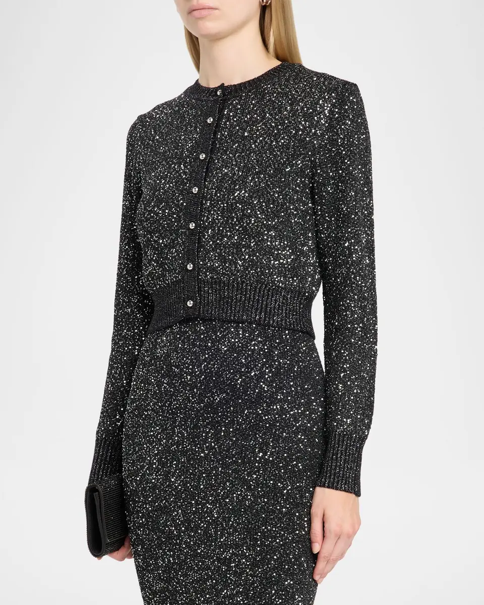 Toccin Mollie Sequined Cropped Cardigan | Thumbnail 4 Toccin Mollie Sequined Cropped Cardigan | Thumbnail 4