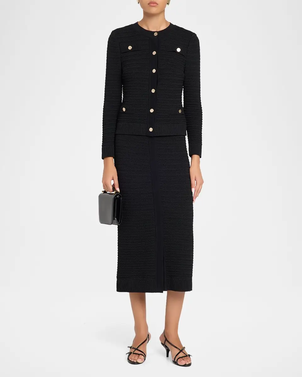 Misook Heritage Monochromic Ottoman Knit Jacket | Thumbnail 2 Misook Heritage Monochromic Ottoman Knit Jacket | Thumbnail 2
