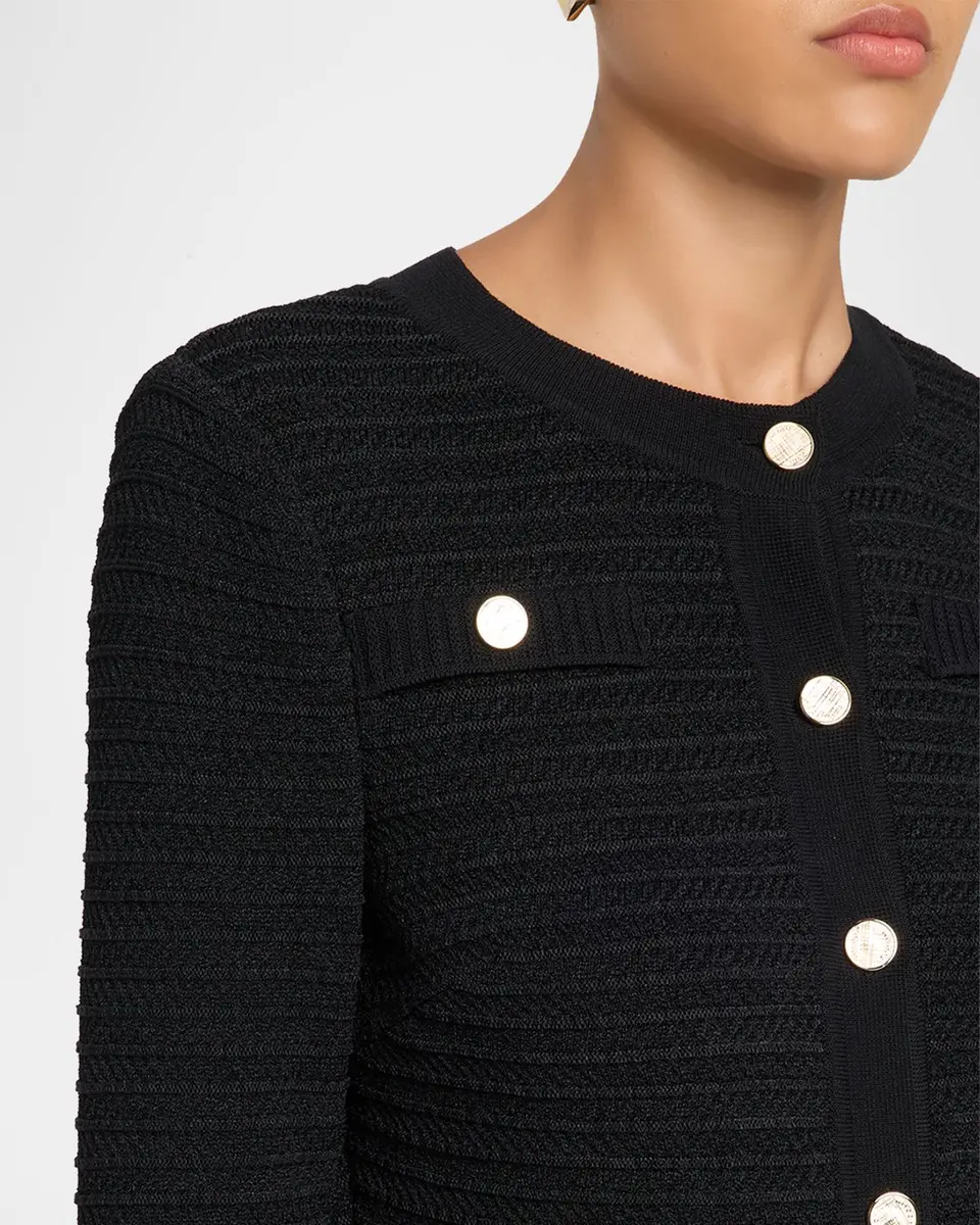 Misook Heritage Monochromic Ottoman Knit Jacket | Thumbnail 5 Misook Heritage Monochromic Ottoman Knit Jacket | Thumbnail 5
