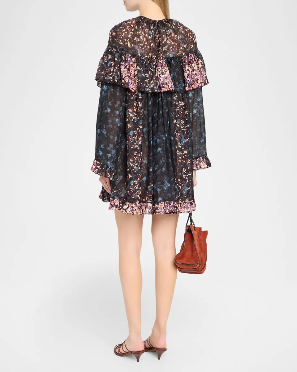 Ulla Johnson Lune Floral Silk Mini Dress | Thumbnail 3 Ulla Johnson Lune Floral Silk Mini Dress | Thumbnail 3
