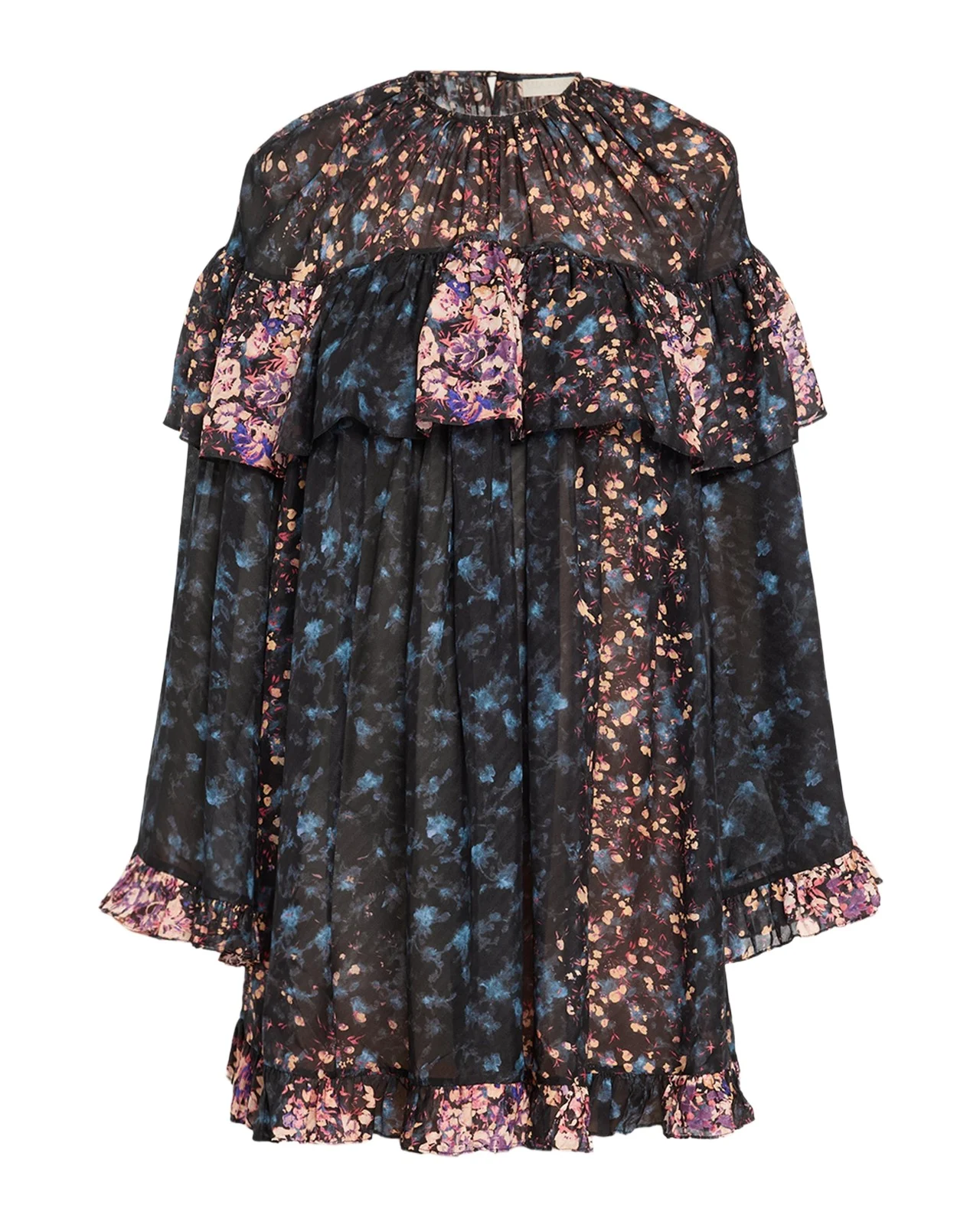 Lune Floral Silk Mini Dress