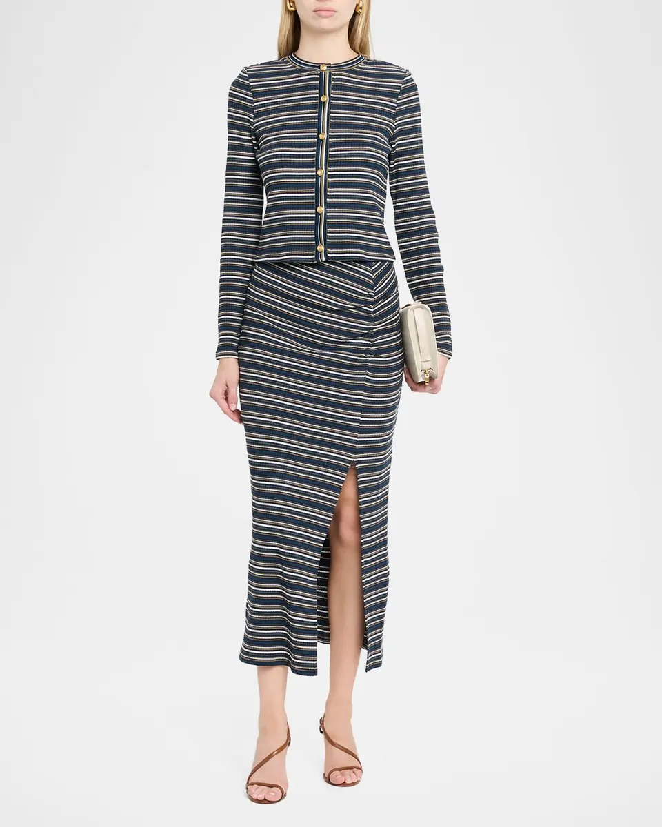 Ramy Brook Zoe Striped Button-Front Cardigan | Thumbnail 2 Ramy Brook Zoe Striped Button-Front Cardigan | Thumbnail 2