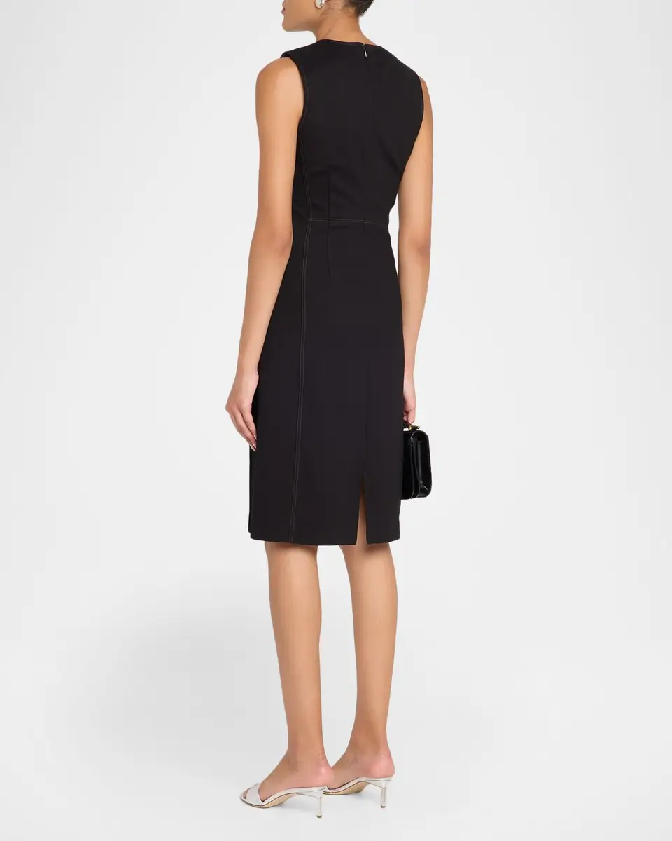 Misook LuxeStretch Contrast Stitch Sheath Dress | Thumbnail 3 Misook LuxeStretch Contrast Stitch Sheath Dress | Thumbnail 3