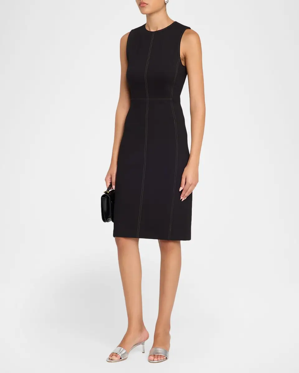Misook LuxeStretch Contrast Stitch Sheath Dress | Thumbnail 4 Misook LuxeStretch Contrast Stitch Sheath Dress | Thumbnail 4