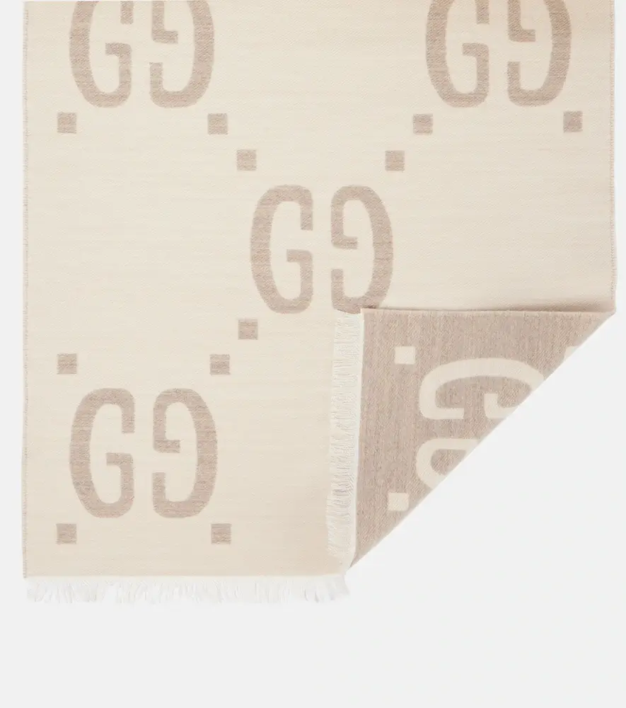 Gucci GG wool and silk scarf | Thumbnail 2 Gucci GG wool and silk scarf | Thumbnail 2