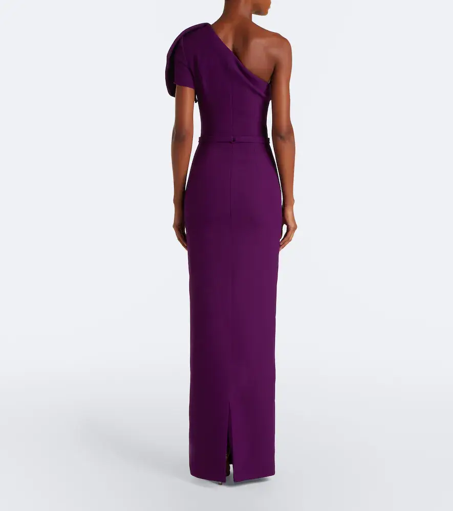 Safiyaa Millie belted crêpe gown | Thumbnail 5