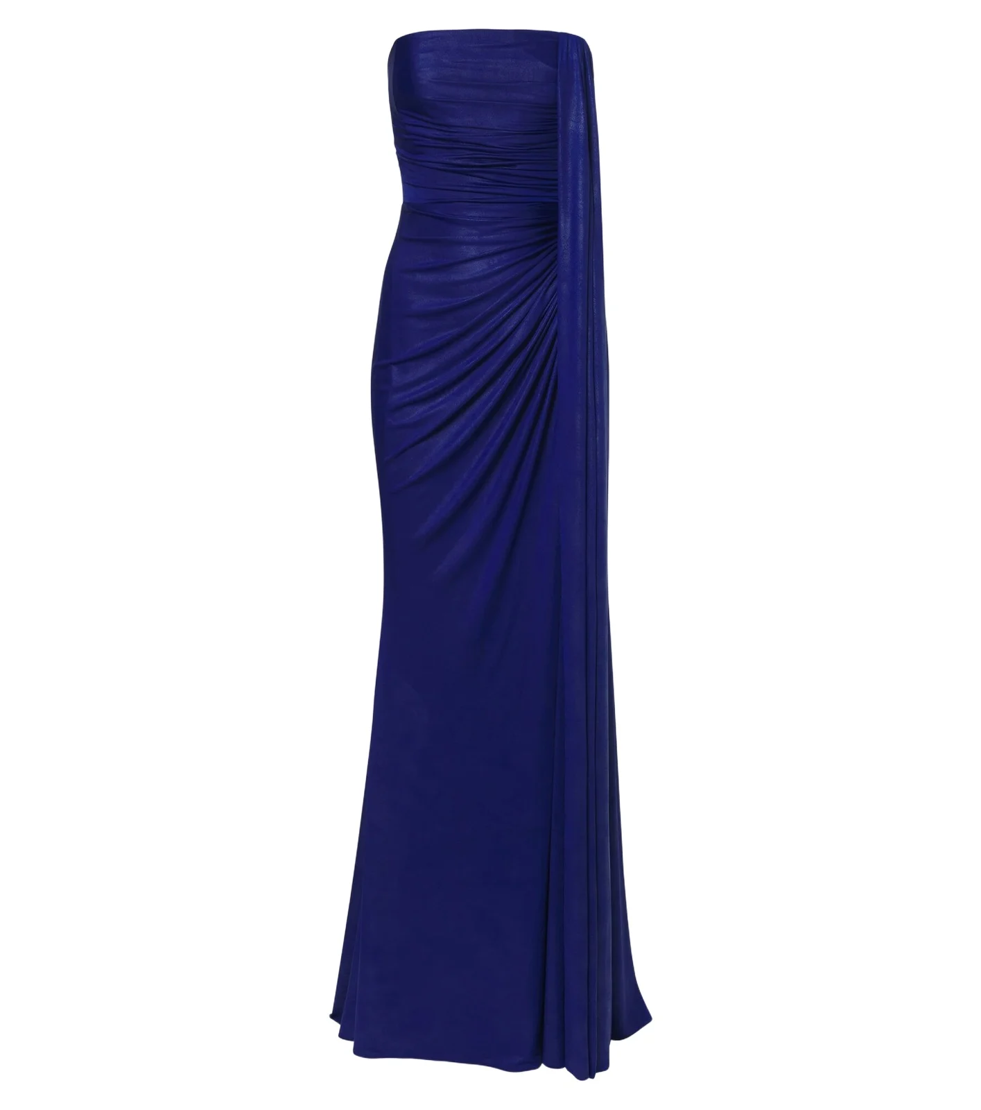 Elie Saab Draped coated jersey bustier gown