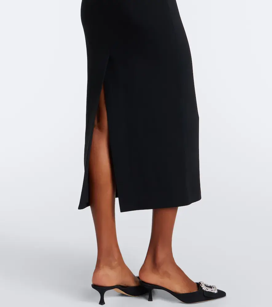 Elie Saab Draped lace-trimmed cady midi dress | Thumbnail 2