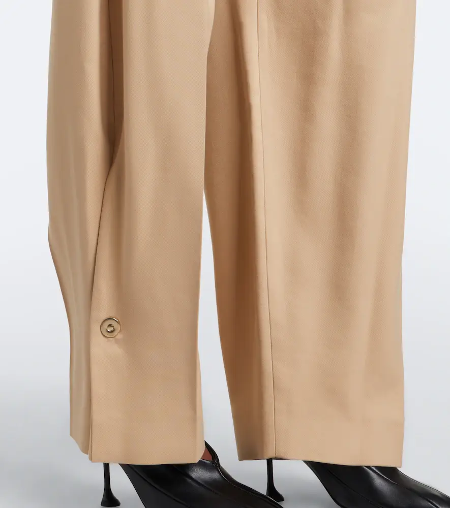 Sportmax Pleated cotton-blend wide-leg pants | Thumbnail 3 Sportmax Pleated cotton-blend wide-leg pants | Thumbnail 3