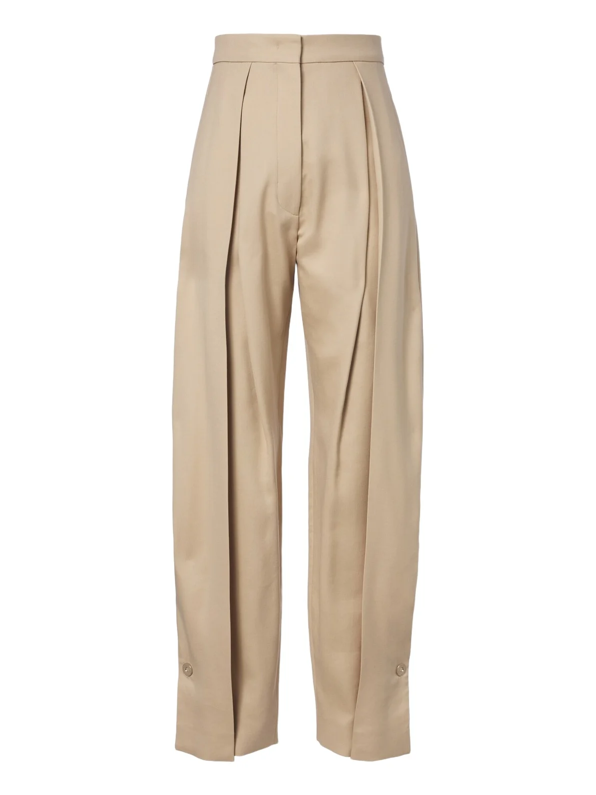 Sportmax Pleated cotton-blend wide-leg pants
