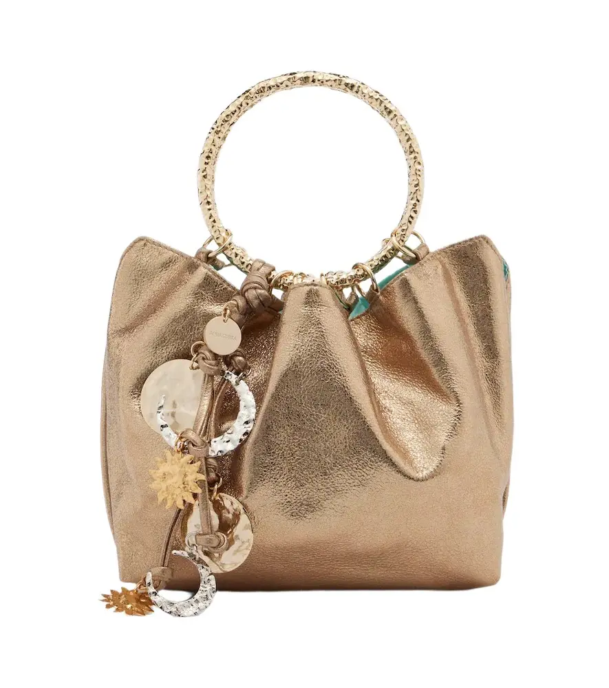 Aquazzura Night Stars metallic leather bucket bag | Image 1 Aquazzura Night Stars metallic leather bucket bag | Image 1
