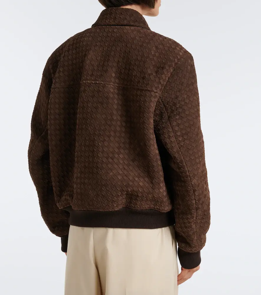 Bottega Veneta Intrecciato suede blouson jacket | Thumbnail 3 Bottega Veneta Intrecciato suede blouson jacket | Thumbnail 3