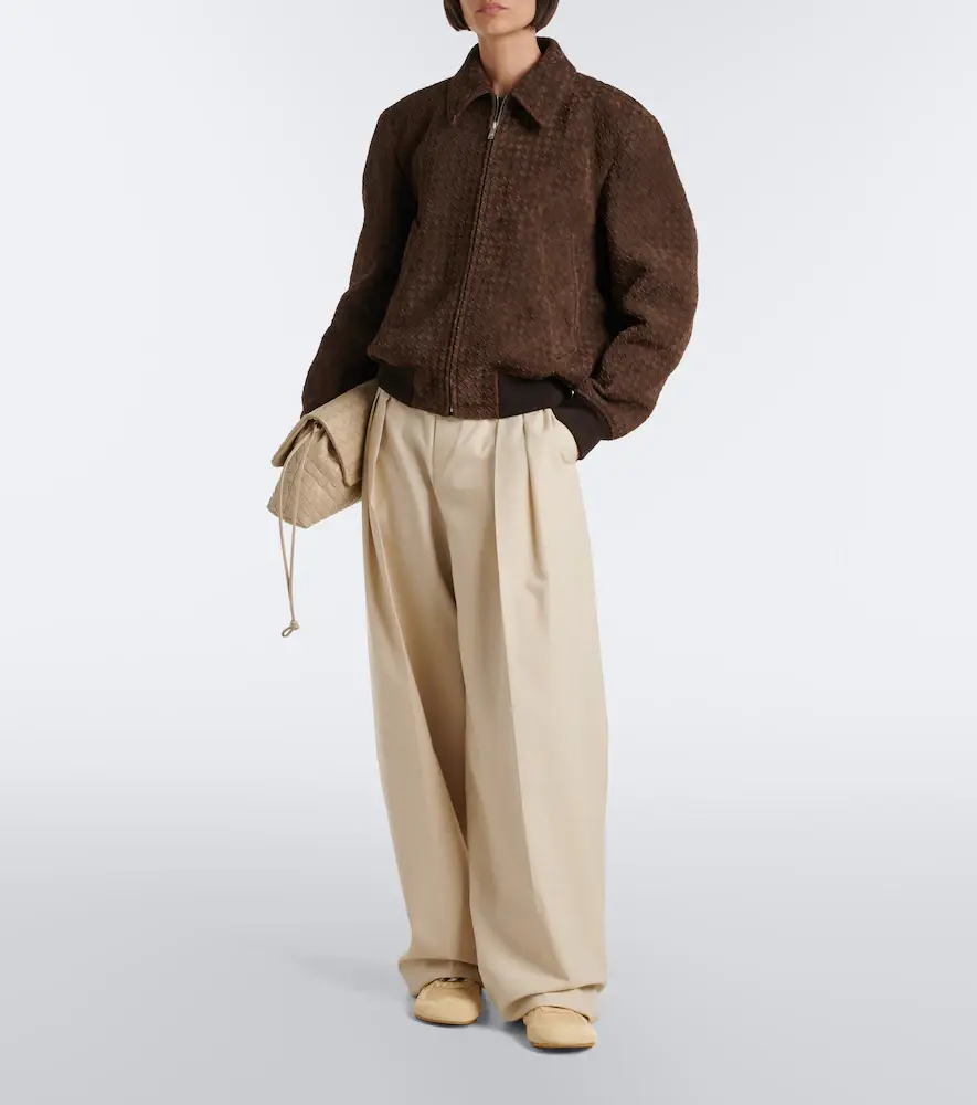 Bottega Veneta Intrecciato suede blouson jacket | Thumbnail 5 Bottega Veneta Intrecciato suede blouson jacket | Thumbnail 5