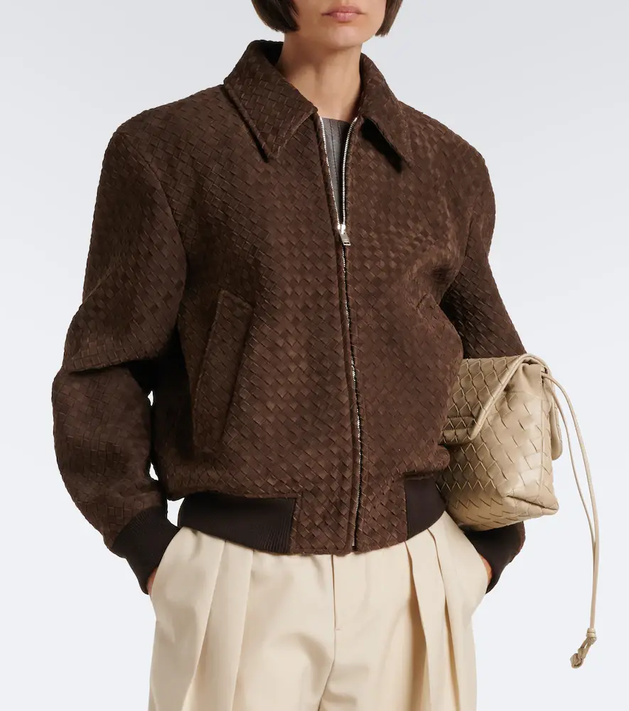 Bottega Veneta Intrecciato suede blouson jacket | Thumbnail 6 Bottega Veneta Intrecciato suede blouson jacket | Thumbnail 6