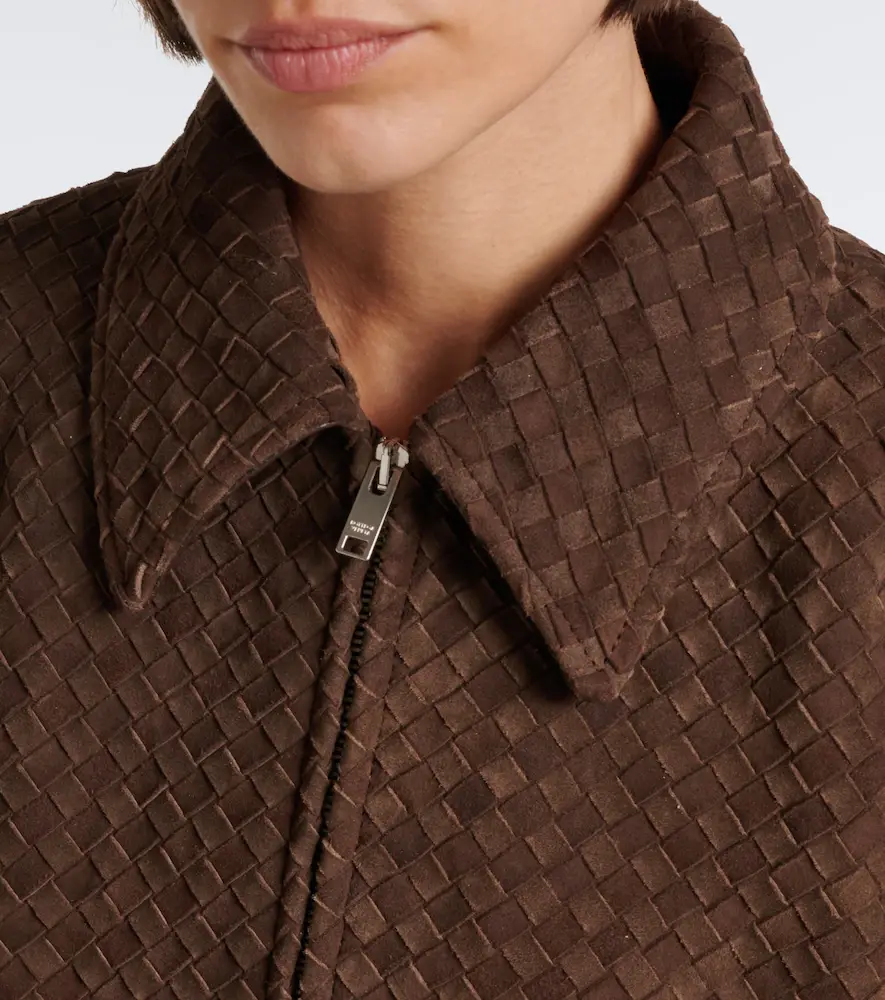 Bottega Veneta Intrecciato suede blouson jacket | Thumbnail 7 Bottega Veneta Intrecciato suede blouson jacket | Thumbnail 7