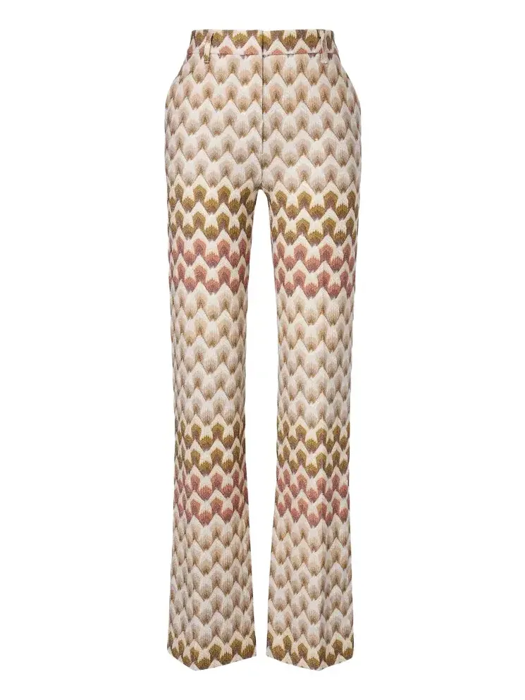 Lamé straight pants