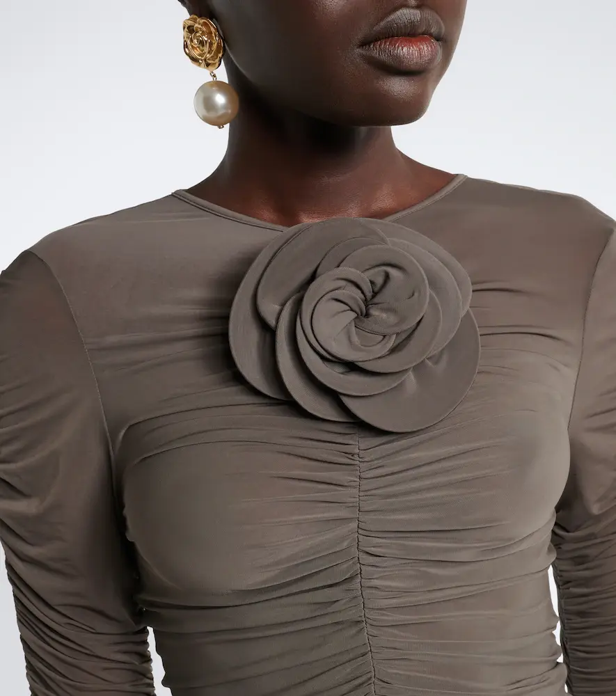 Magda Butrym Floral-appliqué ruched top | Thumbnail 2 Magda Butrym Floral-appliqué ruched top | Thumbnail 2