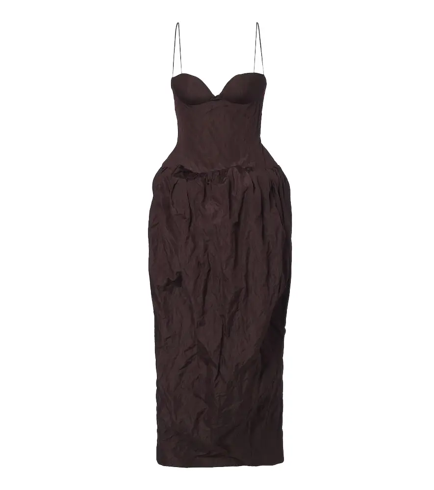 Magda Butrym Gathered cotton-blend bustier dress | Image 1 Magda Butrym Gathered cotton-blend bustier dress | Image 1