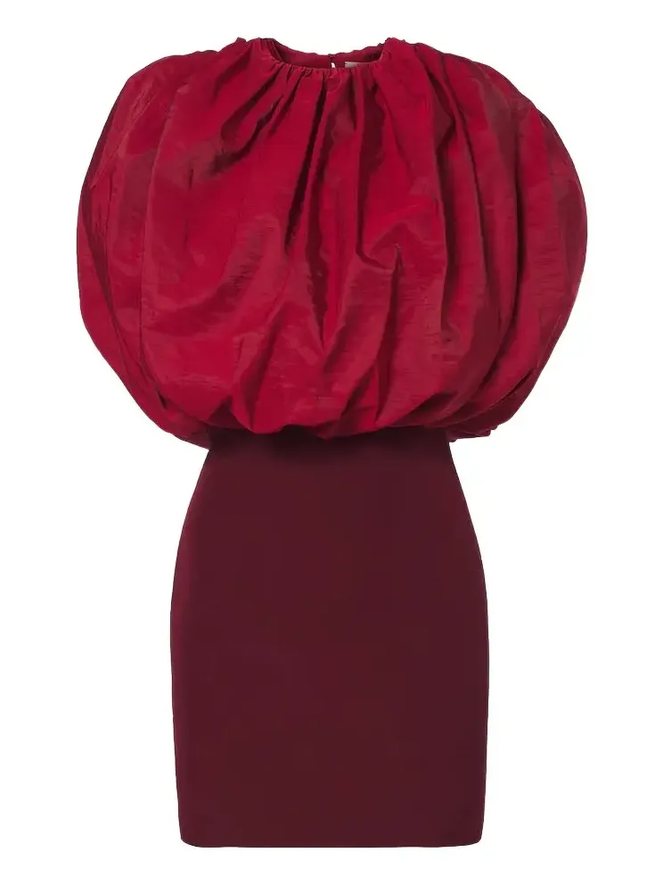 Draped silk-blend minidress Draped silk-blend minidress