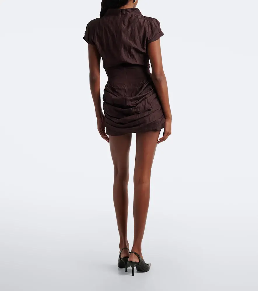 Magda Butrym Draped cotton-blend minidress | Thumbnail 4 Magda Butrym Draped cotton-blend minidress | Thumbnail 4
