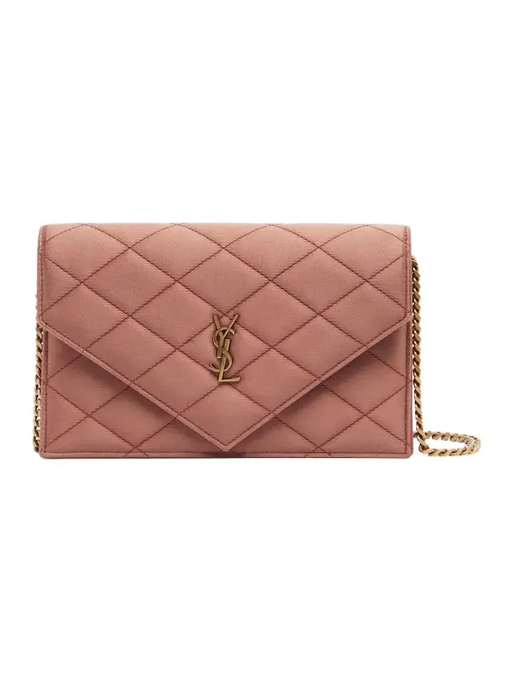 Paris Mini satin wallet on chain