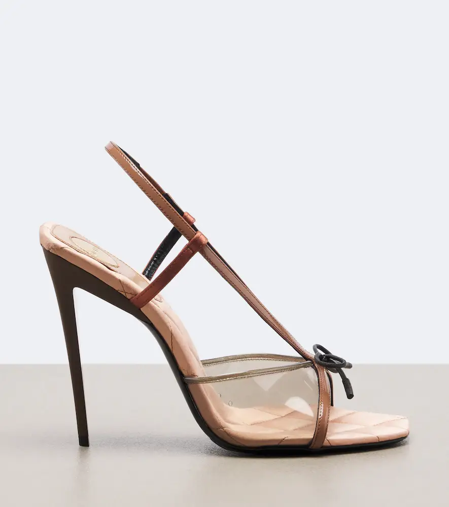 Saint Laurent Jean TPU and leather slingback sandals | Thumbnail 3