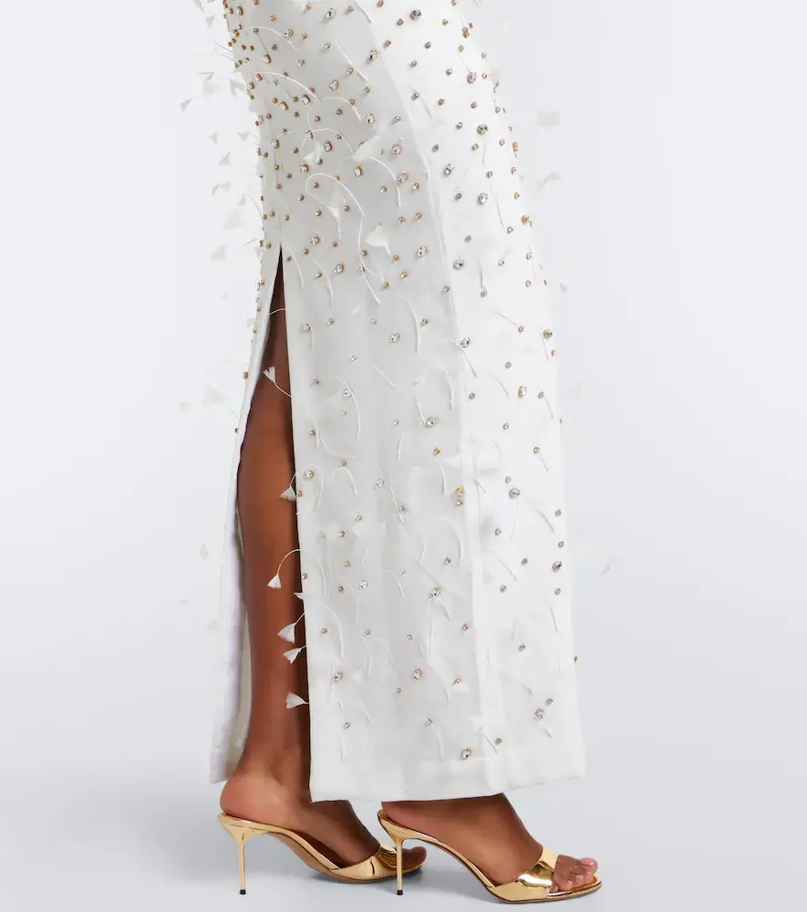 LA FUORI Là Fuori Seraphina embellished feather-trimmed gown | Thumbnail 2 LA FUORI Là Fuori Seraphina embellished feather-trimmed gown | Thumbnail 2