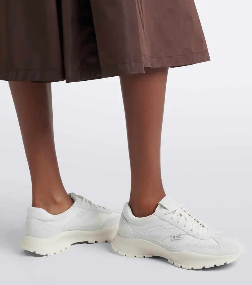 Prada Suede-trimmed sneakers | Thumbnail 5 Prada Suede-trimmed sneakers | Thumbnail 5