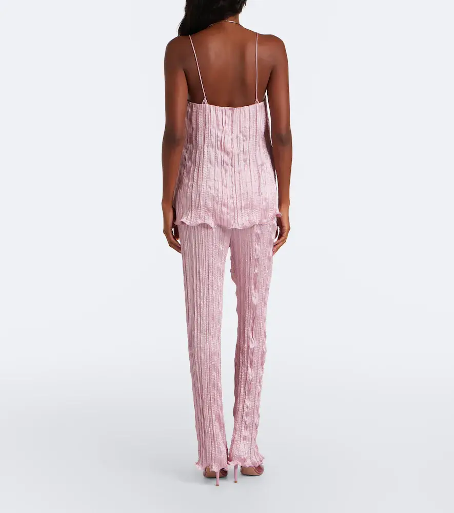 Posse Esme satin straight pants | Thumbnail 2
