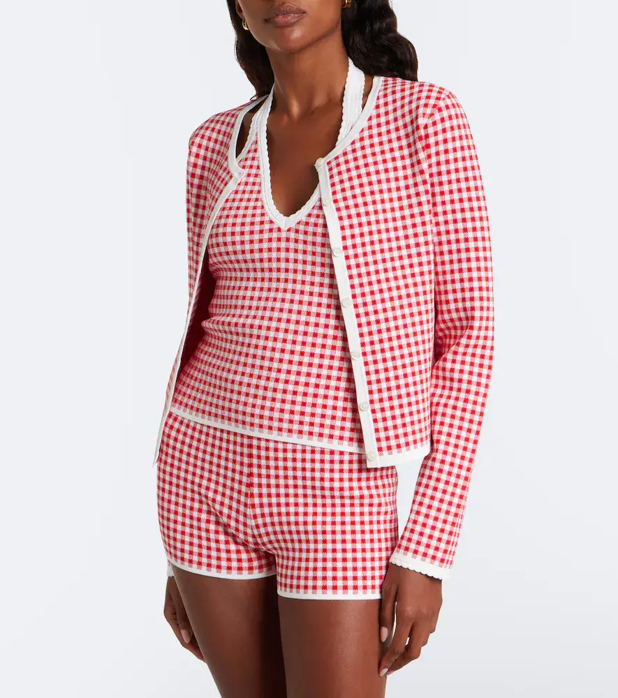 Posse Micah gingham halterneck top | Thumbnail 4