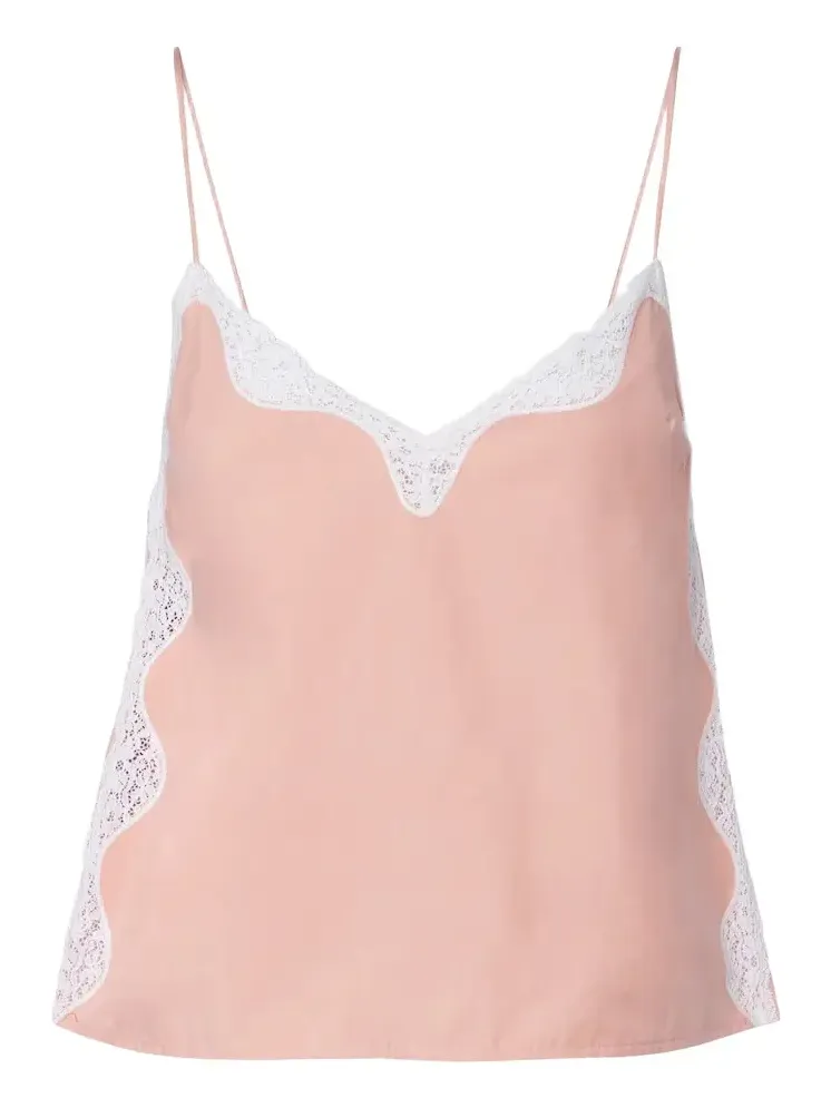 Tabitha lace-trimmed top