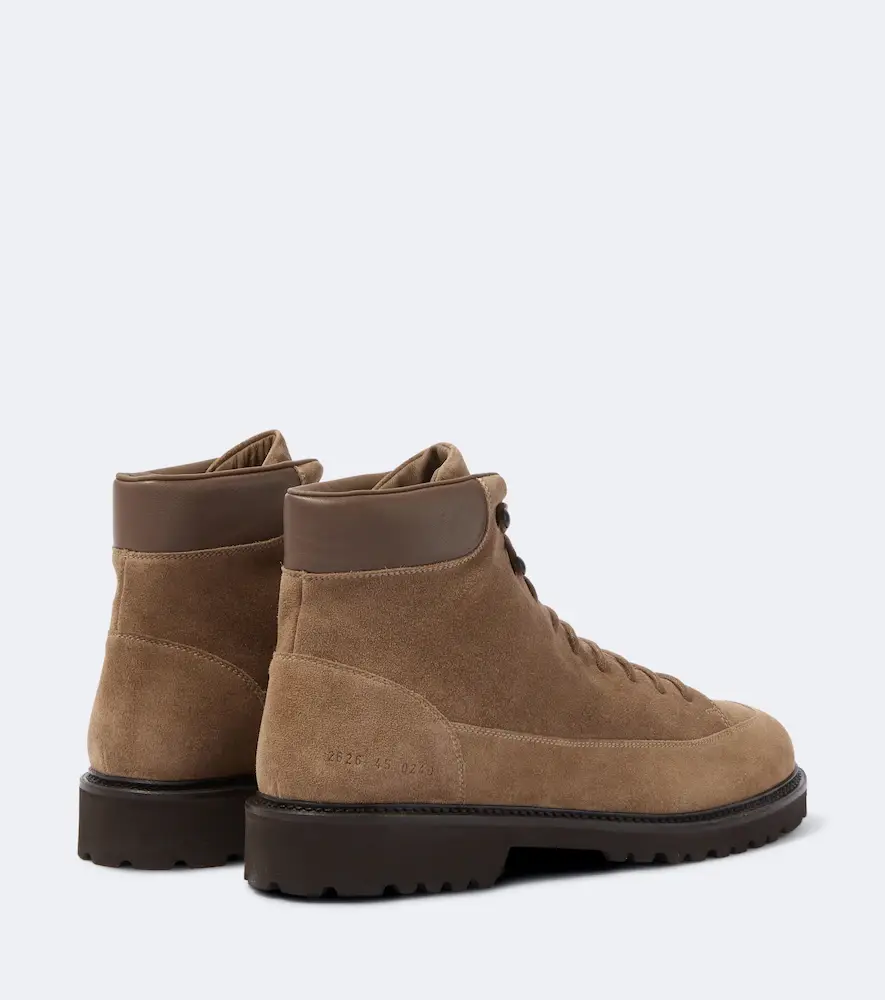 Common Projects Hiker leather-trimmed suede lace-up boots | Thumbnail 6
